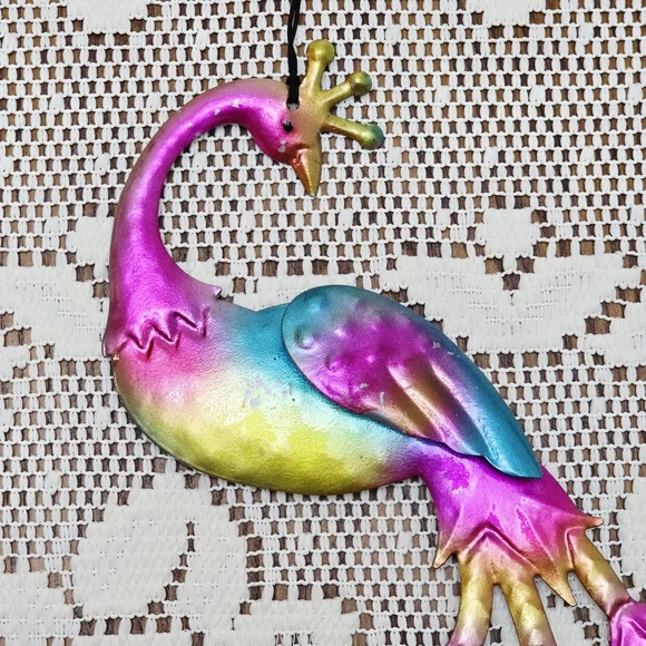 NWT Peacock Wind Chime Rustic Metal Garden Patio Outdoor Yard Home Decor Bells - Picture 4 of 13